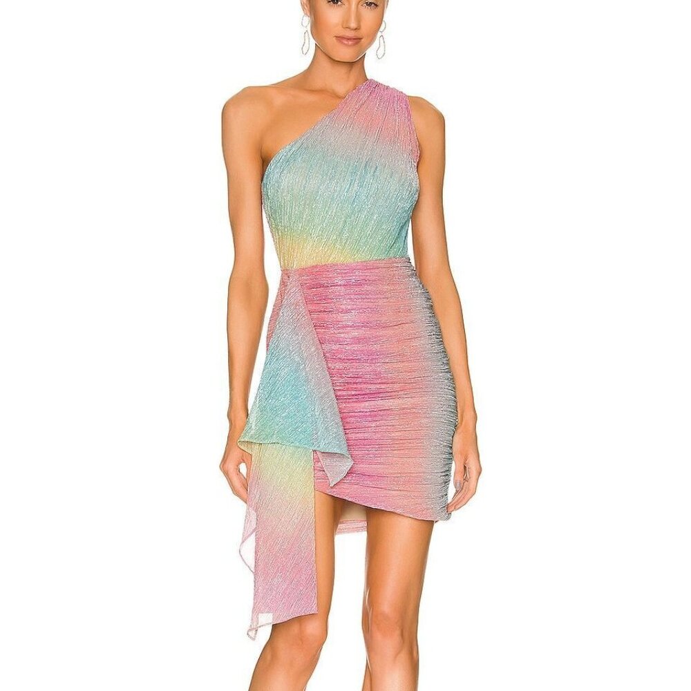 Patbo Prism One Shoulder Mini Dress NWT